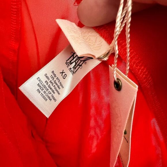 Free People HAH Hi Waisted Panty Red - Picture 4 of 5